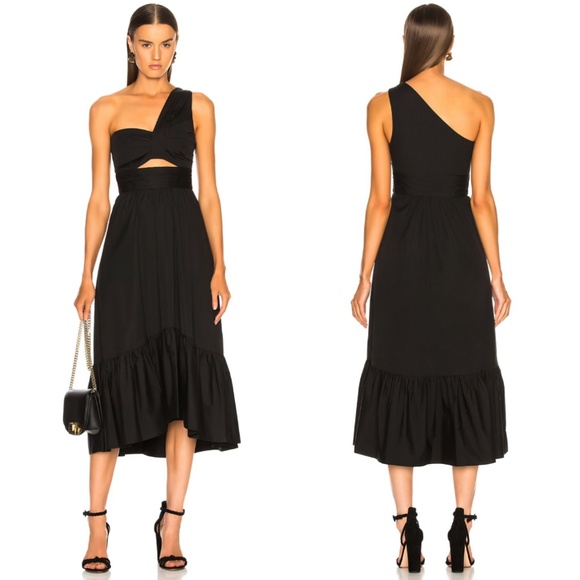 A.L.C. One-shoulder Cutout Athens Dress in Black - Picture 1 of 13